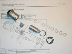 Assembling replacement ignition cylinder for 2011 Ford Transit Connect.