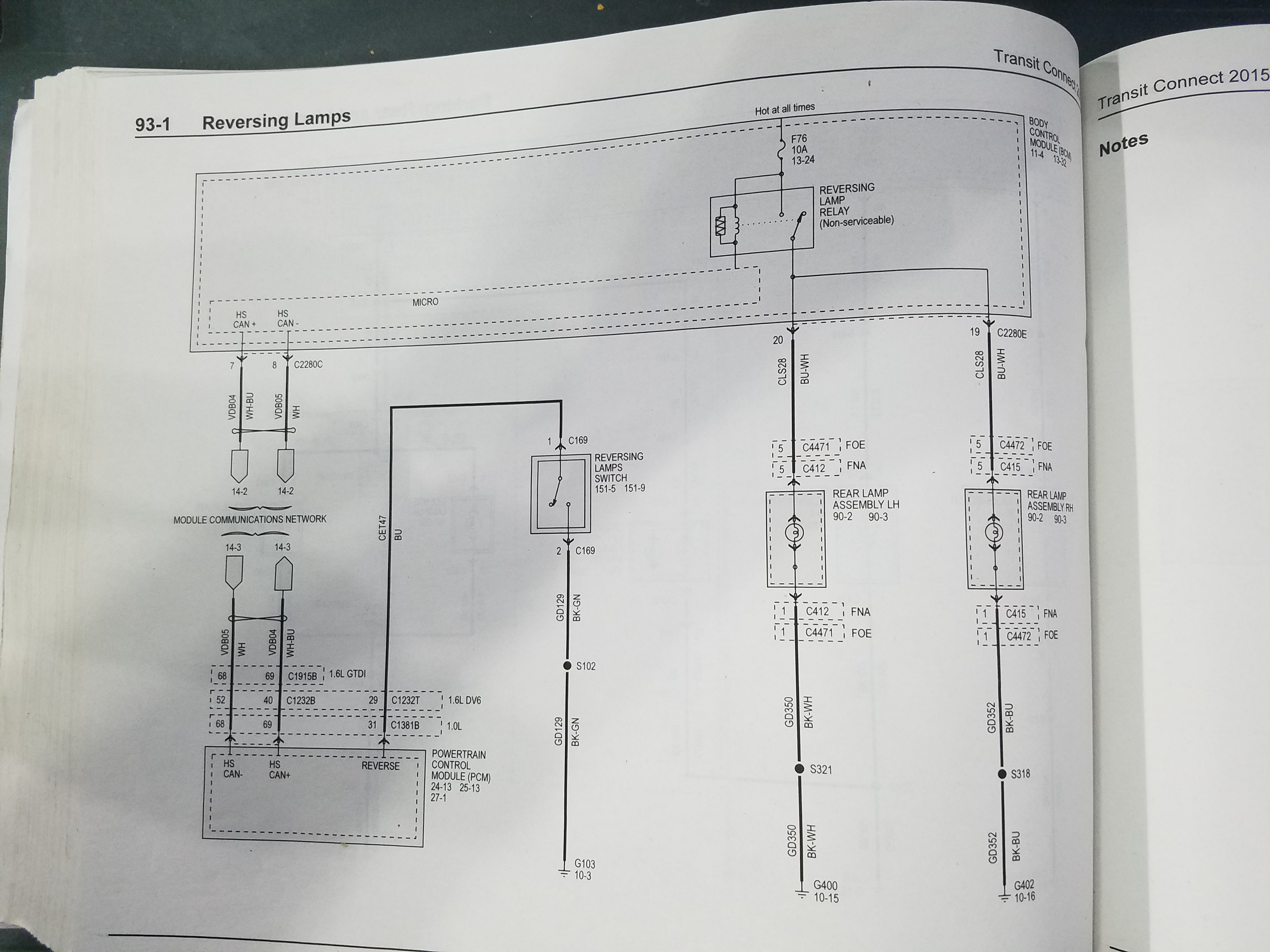 Transit Mk7 Rear Light Wiring Diagram - Wiring Diagram